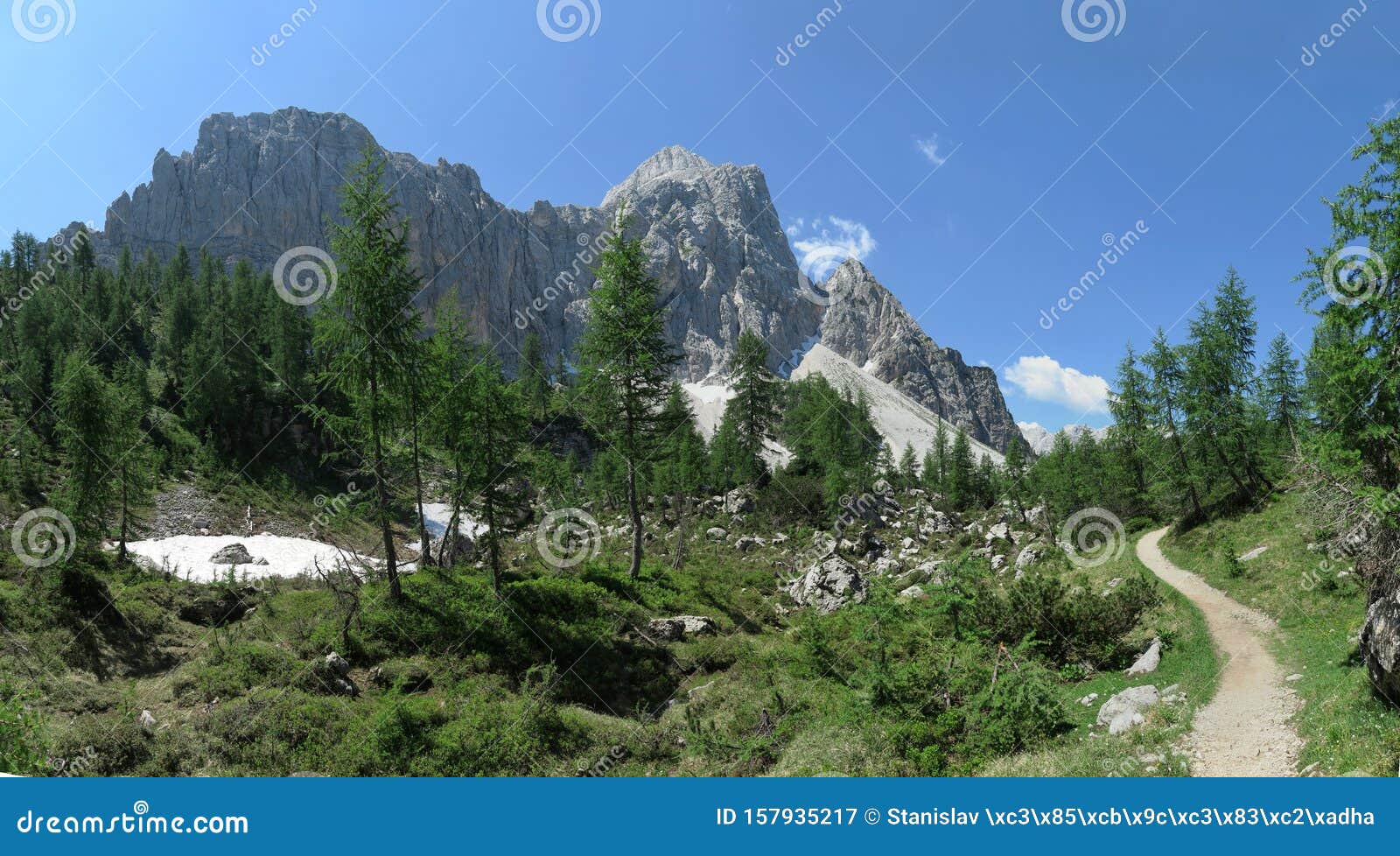 mojstrovka peak from vratca saddle above vrÃÂ¡iÃÂ saddle in julian alps